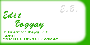 edit bogyay business card